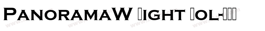 PanoramaW Light Bol字体转换